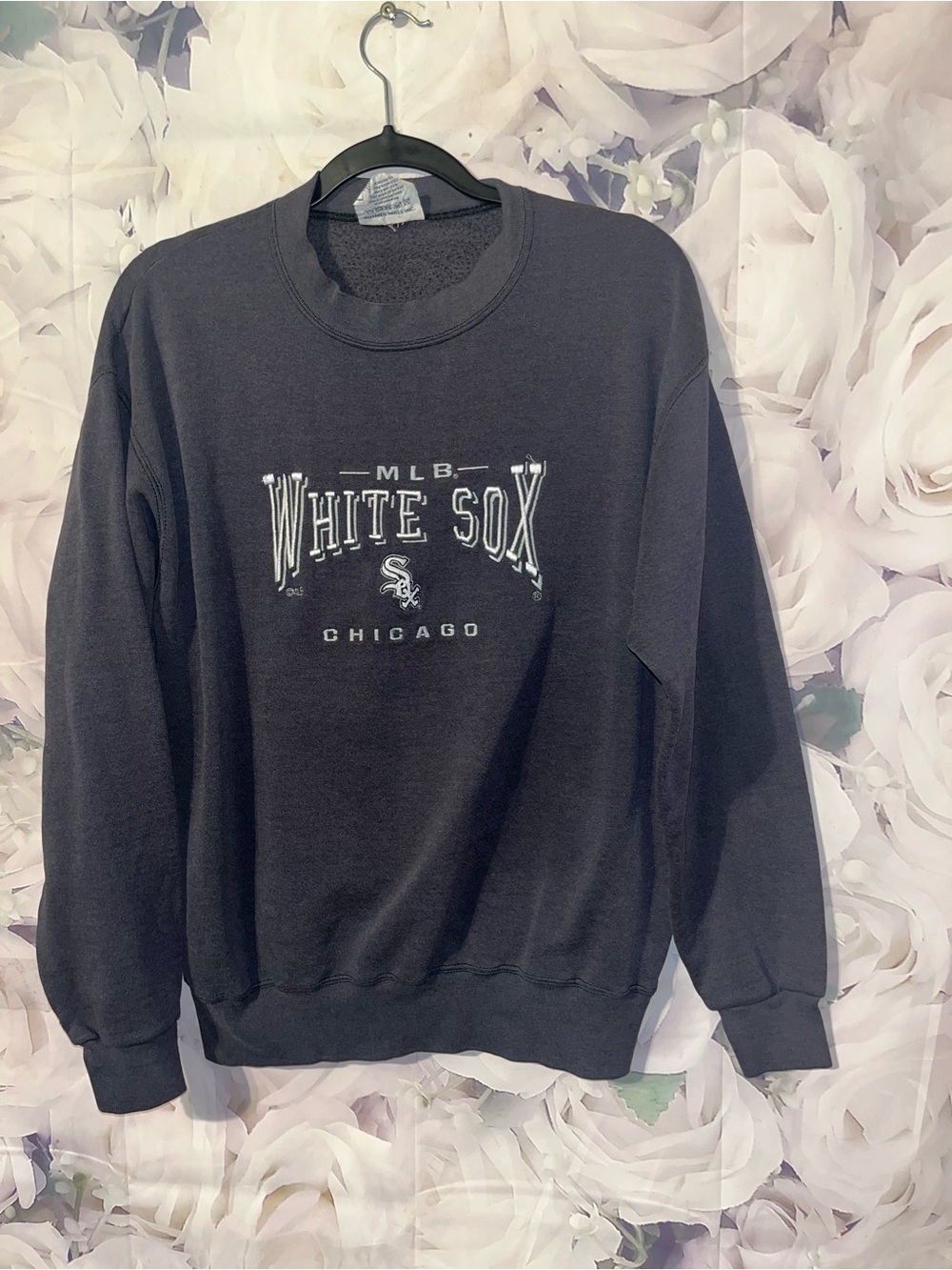 Vintage Chicago White Sox MLB Crewneck Sweatshirt 90s Lee Sport Medium Grey